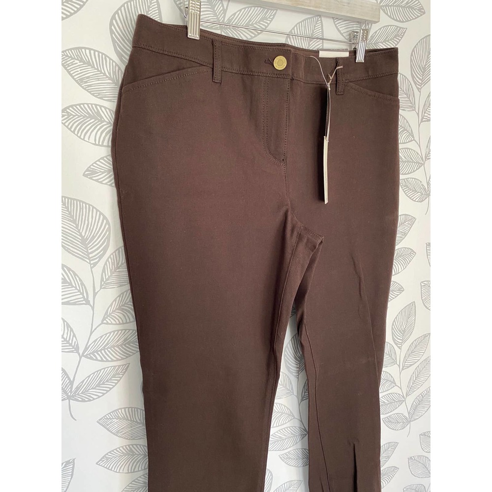 Chico’s So Slimming Getaway Cocoa Bean Slim Pant, NWT, Size 2Tall